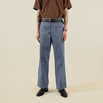 【NaSuBi Vintage】經典輪廓純色古著長褲