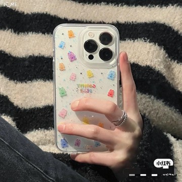 小紅書同款滿屏小小熊iPhone16/15/14/12pro max蘋果13/XR手機殼x/透明xr精