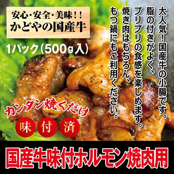 国産牛ホルモン味付け焼肉用500g