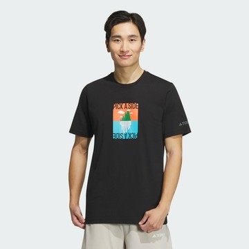 ADIDAS GFX SS TEE 180 男短袖上衣-黑-IS0274