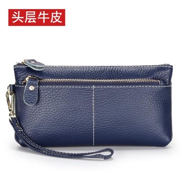 真皮手拿包女士2025新款簡約超薄爆款媽媽手機零錢包長款手包小包