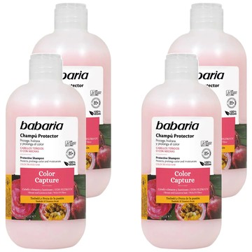 Babaria長效護色+受損重建染髮專用洗髮精 山茶花+百香果 500ml 100% Vegan  4瓶