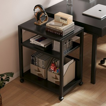 【含稅/免運】 電腦桌旁置物架落地辦公室桌下文件收納整理工位多層移動主機托架