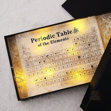 🛒回購好物🛒【禮盒裝】化學元素週期表透明內埋83種實物元素創意禮物學習擺件