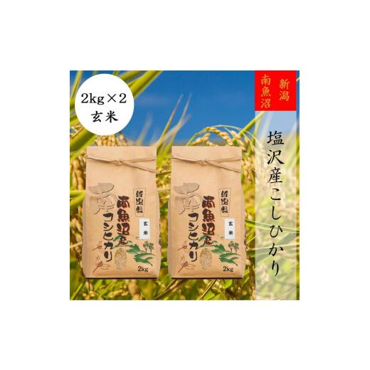 ふるさと納税 新潟県 南魚沼市 南魚沼塩沢産こしひかり2kg×2袋(玄米)