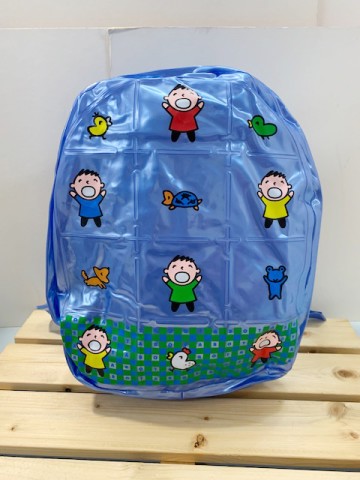【震撼精品百貨】大寶/大口仔_Minna No Tabo ~Sanrio 大寶充氣式後背包-藍#87946