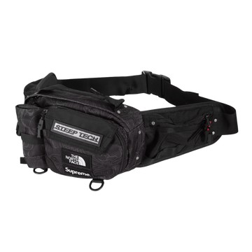 SUPREME THE NORTH FACE STEEP TECH WAIST BAG BLACK DRAGON