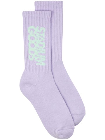STADIUM GOODS® - logo "Lavender Blossom" crew socks - unisex - Cotton - M - Purple