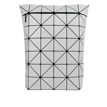 ISSEY MIYAKE BAO BAO BLOCKY 啞光霧面拉鍊後背包/淺灰色