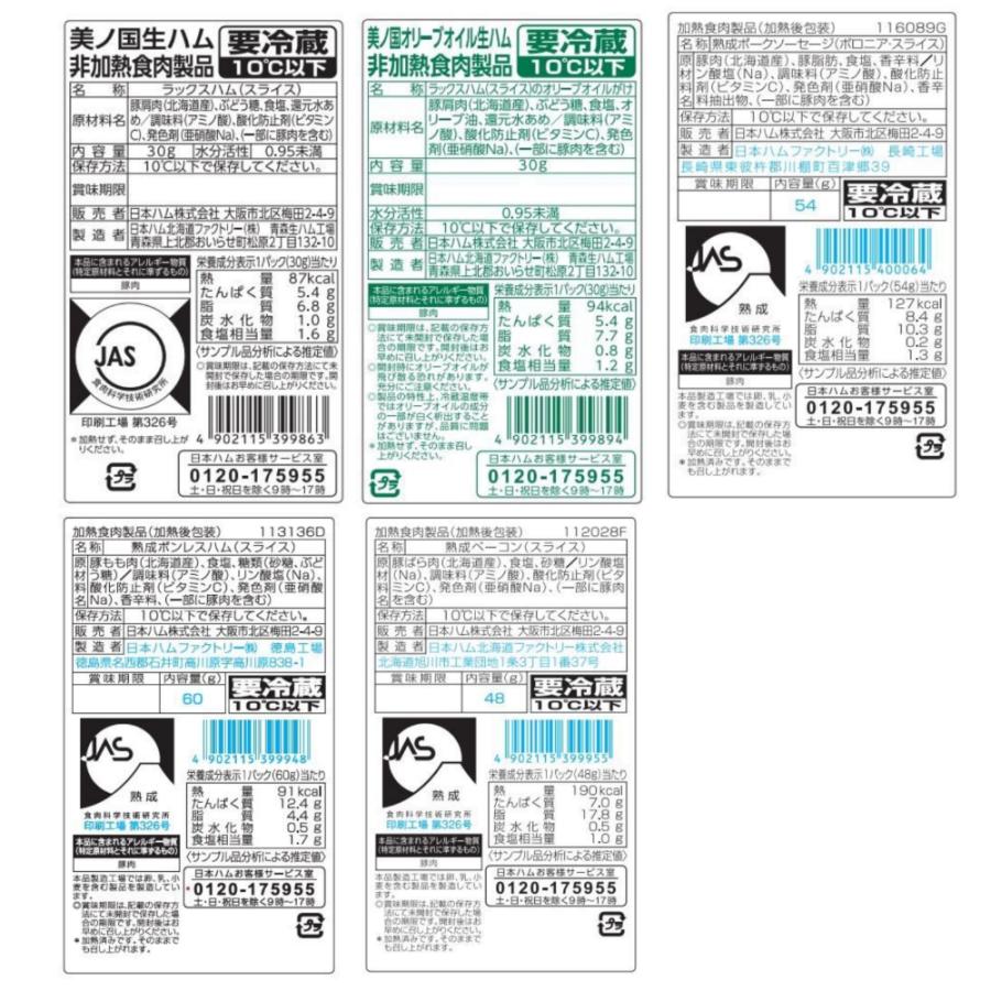 御歳暮 ギフト 日本ハム 北海道産豚肉使用 美ノ国 UKH-58 北海道 プレミアム ハム 詰め合わせ 美ノ国ギフト お返し 御礼 御祝 プレゼント 送料無料