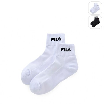【FILA】 基本款半毛巾短襪-白色 SCZ-5004-WT