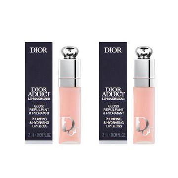 DIOR迪奧 豐漾俏唇蜜(2ml) #001嬰兒粉 2入組_國際航空版