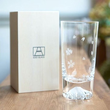 田島硝子/ 富士山啤酒杯 櫻花