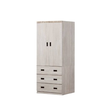 ASSARI-艾達雙色2.7尺衣櫃(寬81x深60x高208cm)