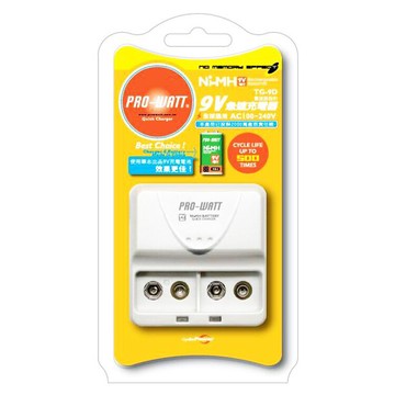 【華志PRO-WATT】TG-9D 雙廻路設計 鎳氫9V 急速 充電器(AC100-240V)