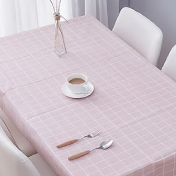 北歐風格紋 防水桌巾 方型款  137 x 137cm  粉色  1條