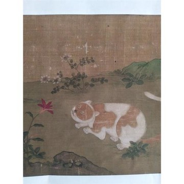 梁楷 貍奴閑趣圖 古代書法國畫作品長卷 裝飾畫芯 手卷 微噴復制