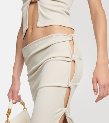 Christopher Esber Open Twist ribbed-knit maxi skirt