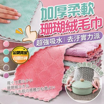 台灣公司貨👍珊瑚絨抹布 擦拭布  抹布 百潔布 魚鱗抹布 擦手巾 不掉毛 洗碗布 洗碗巾 清潔布 可掛式 廚房 清潔