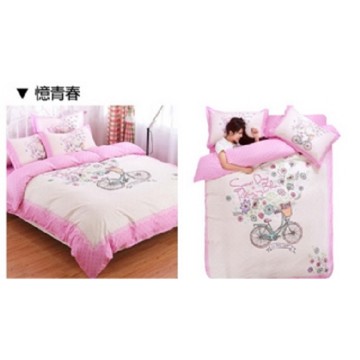 賠本出清高質感舒柔綿雙人床包薄被套四件組/青春回憶