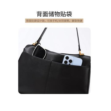 真皮女包2026新款時尚腋下包休閑百搭大容量黑色包包手提單肩斜挎