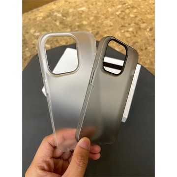 超薄磨砂適用蘋果15pro手機殼新款iphone16promax全包硬殼14pro簡約半透明13高級感14promax黑灰色plus男女款