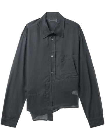 Magliano - asymmetric cotton shirt - women - Cotton - M - Black