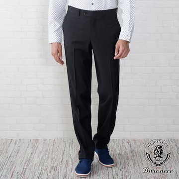 BARONECE 時尚型男合身平面西褲_黑色(514106-11)