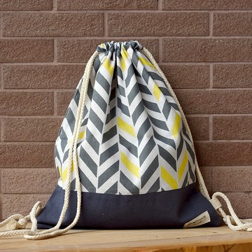 束口後背包/束繩包/束口袋 ~ 幾何圖案(B154)