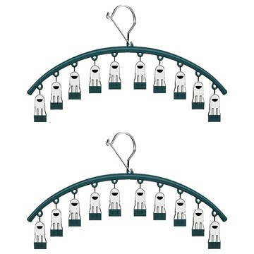 防滑曬衣夾 C448 深墨綠 2入 金屬塑膠材質  1組