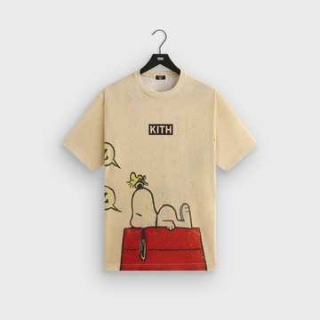 AirRoom 正品 2025SS Kith for Peanuts Sleeping 史奴比 聯名 水洗 復古 短T