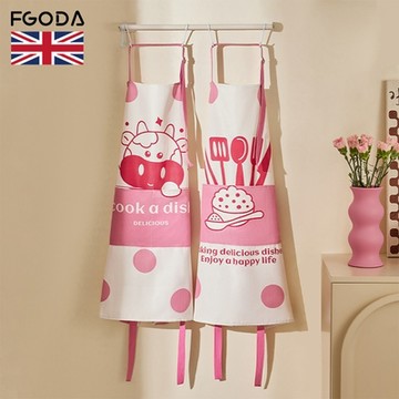 英國FGODA 萌趣動物印花頸掛式防水圍裙-多款可選 (兒童節)