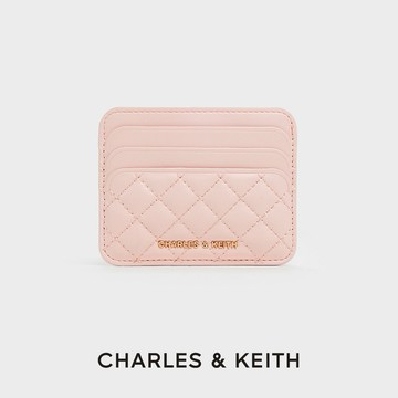 【CHARLES & KEITH】Cleo 菱格票卡夾 LINE禮物獨家禮盒 附提袋｜春季新品｜粉嫩開運色｜情人節快樂｜生日禮物｜快速出貨｜小CK