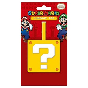 PYRAMID INTERNATIONAL SUPER MARIO超級瑪莉歐 行李吊牌  Yellow  7 × 11.5cm