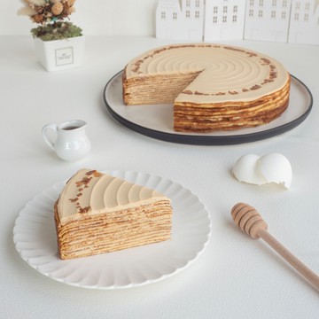 【狸小路】宅配千層系列-8吋焦糖香緹千層蛋糕✦贈品牌保冷袋