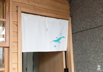 (多色款訂製專區)深藍52Hz-有機棉絹印日式短門簾 Organic Cotton