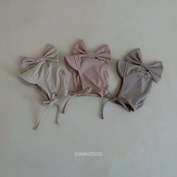 peekaboo 素色緞帶泳帽【預購】嬰兒泳帽 寶寶帽子 嬰兒泳衣 兒童泳帽 女童泳帽 韓國童裝