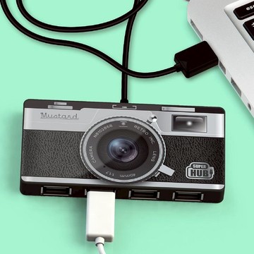 英國 Mustard USB HUB - 復古相機