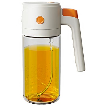Kyhome 按壓噴倒兩用油壺 米白色  1個  550ml