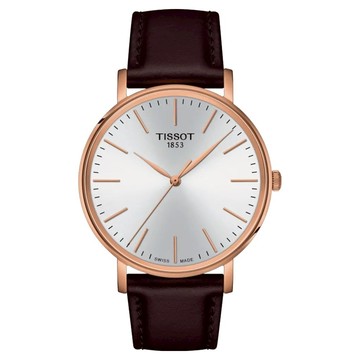 TISSOT 天梭 Everytime 男錶 T109.610.36.031.00 42mm  白面 玫瑰金