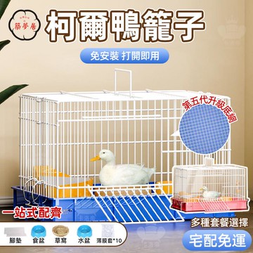 免運 【柯爾鴨籠子 宅配免運】鴨子天窗籠 育雛房 室內寵物籠 加大號豪華別墅 寵物籠子 雞籠 兔籠 蘆丁雞籠 倉鼠籠工廠直銷 全館折扣 售後保障 特惠/可開發票 5m72