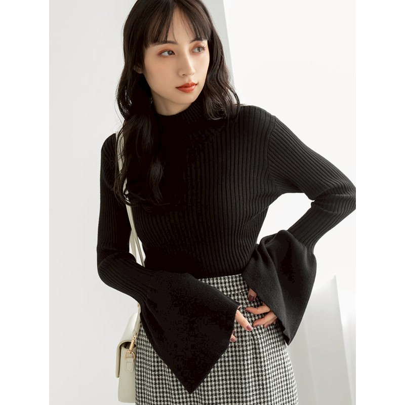 ショッピング特価 Arpege story ベルスリーブリブニット ladonna.co.jp