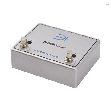 Moskyaudio 雙腳踏開關放大器通道腳踏開關鋁製 6.35mm 輸入輸出通插孔,用於恆定信號腳踏開關踏板,用於放大