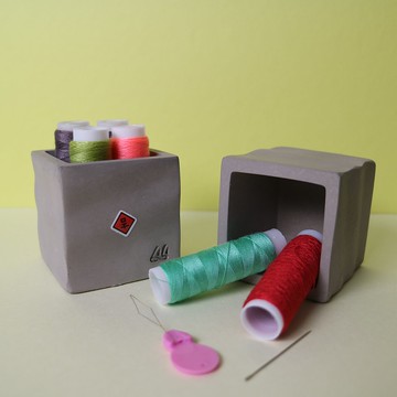 【虎年裝飾】古意四方形座 水波紋/水泥/燭台/春節送禮/收納盒