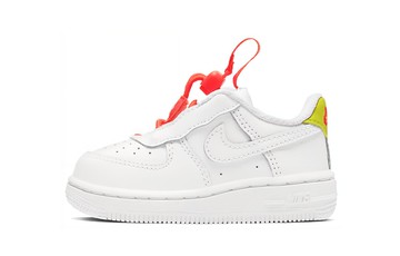TD NIKE FORCE 1 TOGGLE WHITE RED YELLOW