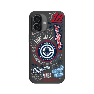 iPhone 17 SolidX 黑 - NBA - 塗鴉系列-洛杉磯快艇 Los Angeles Clippers - Graffiti
