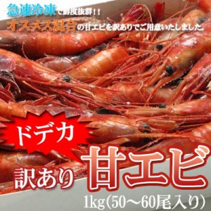 甘エビ 特大 1kg 送料無料 訳あり  ※沖縄は送料別途加算