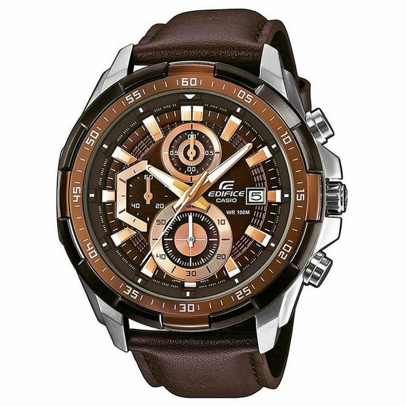 CASIO カシオ EDIFICE エディフィス 100m防水 クロノグラフ 本革ベルト EFR-539L-5A メンズ 腕時計 |  LINEブランドカタログ