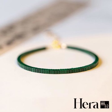 【HERA 赫拉】蒼翠孔雀石極細手串手鍊 H114120504