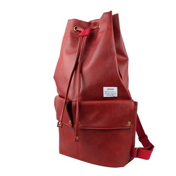 AMINAH-紅色束口背包